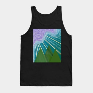 Mountains digital  art with wind Tank Top